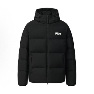 斐乐FILA男女款短款冬季时尚经典百搭运动连帽保暖舒适鸭绒羽绒服