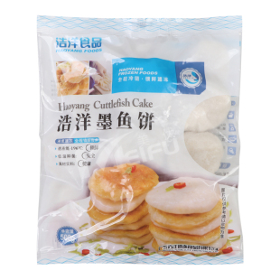 浩洋墨鱼饼500g冷冻鱼饼油炸小吃香煎烧烤火锅半成品食材墨鱼丸