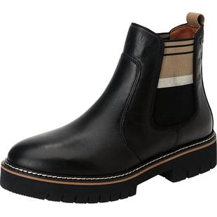 Pikolinos派高雁冬季圆头粗跟松紧带烟筒靴切尔西靴短靴PA06801