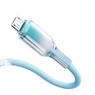 数据线安卓microUSB双引擎快充编织发光适用华为荣耀OPPOvivo小米手机小风扇台灯蓝牙音响车载快充