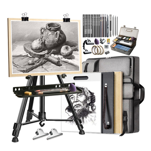 马利素描工具套装全套画架画板美术生绘画专用画画初学者入门中考考试用品艺考成人画具支架式可折叠素描炭笔
