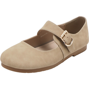 大东官方复古玛丽珍单鞋女2026新款春季平底浅口勃肯鞋软底小皮鞋