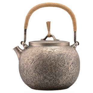 银壶 日本藏六造纯手工银壶纯银999泡茶壶烧水壶日式银壶