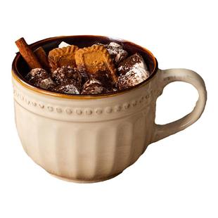 玉泉美式杯子复古陶瓷杯水杯大号燕麦杯早餐杯大容量咖啡杯马克杯