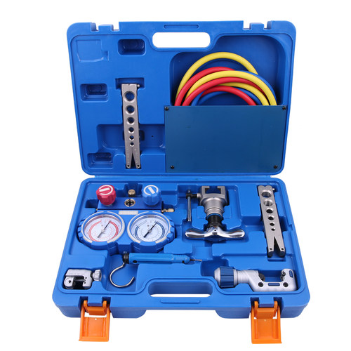 飞越VTB-5B 加氟双表冷媒表割刀组合工具 扩管器扩口器雪种表套装