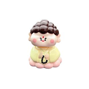 汽车内饰品车载摆件创意可爱太阳能国潮Q版佛祖神仙车中控台装饰