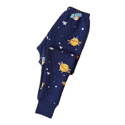 儿童纯棉三层夹棉保暖裤