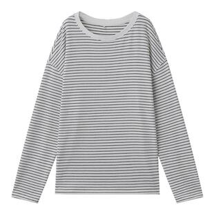 liebeskuss长袖打底衫女2025新款磨毛圆领韩版基础款休闲百搭T恤