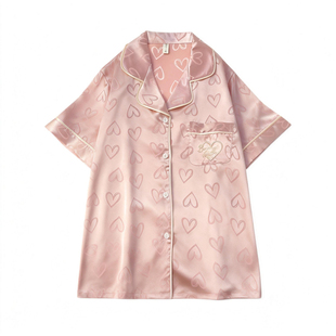 猫人冰丝睡衣女夏季薄款2025新款带胸垫真丝送闺蜜生日礼物礼盒装