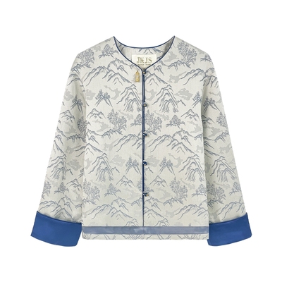 外套JKJS人丝肌理提花气质高级感