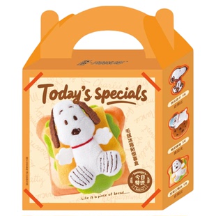 九木杂物社史努比PEANUTS烘焙屋系列毛绒冰箱贴惊喜盒生日礼物