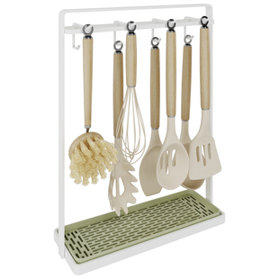 厨房勺子铲子锅铲置物架挂放漏勺汤勺饭勺锅盖收纳架台面厨具挂架