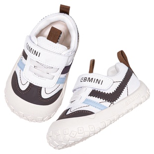 英贝米尼男童鞋子学步鞋春季2026新款宝宝休闲板鞋透气软底婴儿鞋