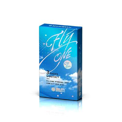 【淘宝秒杀】海昌O2Light硅水凝胶月抛3片隐形近视眼镜高透氧正品