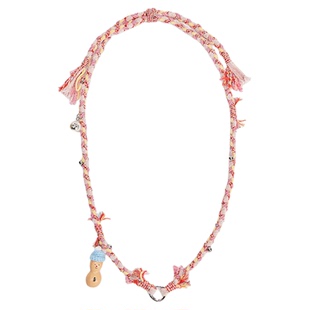 Tagi.葫芦福lulu花生花sir手工编织雪尼尔混色流苏手机链可斜挎手机挂绳