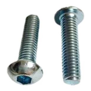 10.9级镀锌圆杯内六角合金钢ISO7380蓝白锌平圆头蘑菇头螺钉全牙