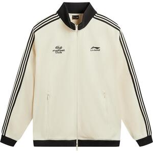 李宁华夫格外套女春季2026新情侣拉链卫衣复古美式上衣运动夹克男