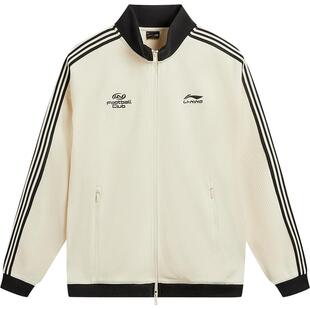 李宁华夫格外套女春季2026新情侣拉链卫衣复古美式上衣运动夹克男