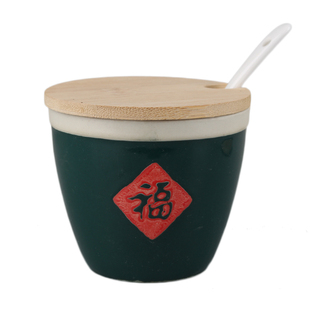 创意小福字缸酱缸福缸小号陶瓷调料调味缸陶瓷酒店辣椒复古调味罐