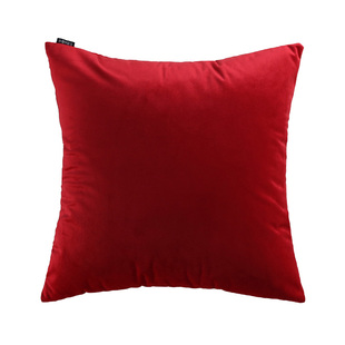 天鹅绒红色抱枕套含芯房间纯色靠垫套客厅沙发靠背简约靠垫套绒布