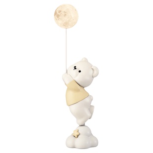 奶油风可爱小熊落地灯客厅大摆件蓝牙音响电视柜轻奢高档乔迁礼物