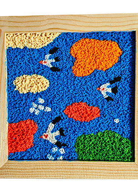 纸浆画手工diy材料包画海洋风景