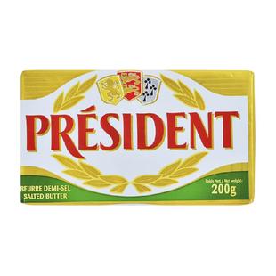 总统咸味黄油发酵动物黄油有盐烹饪煎牛排面包烘焙法国进口