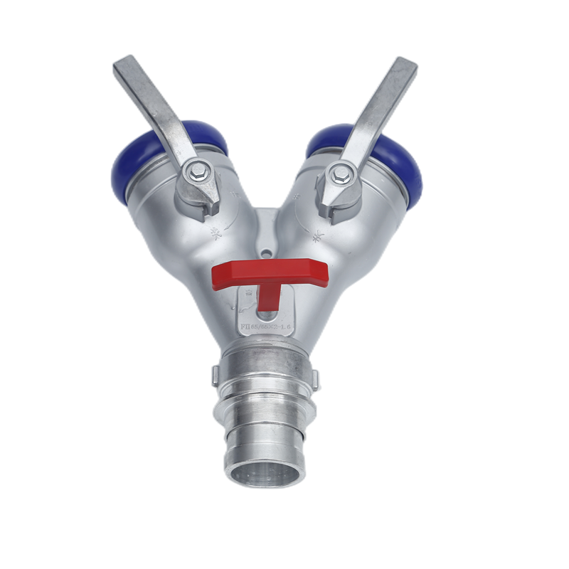 FIII80/65*3消防二分水器三叉分流器轻型比武卡式快插式三通四通