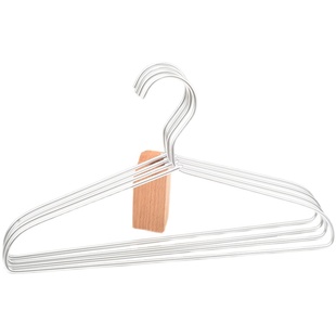 10个日本MJ姆鸡铝合金家用防滑无痕金属收纳晾晒太空铝制挂衣架