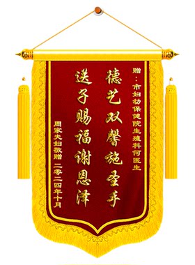 【顺丰包邮】锦旗感谢医生送子