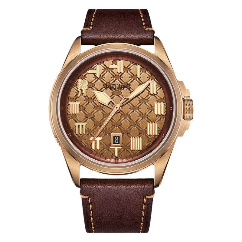 海鸥表男士手表复古机械春秋霸主越王勾践剑青铜腕表1139