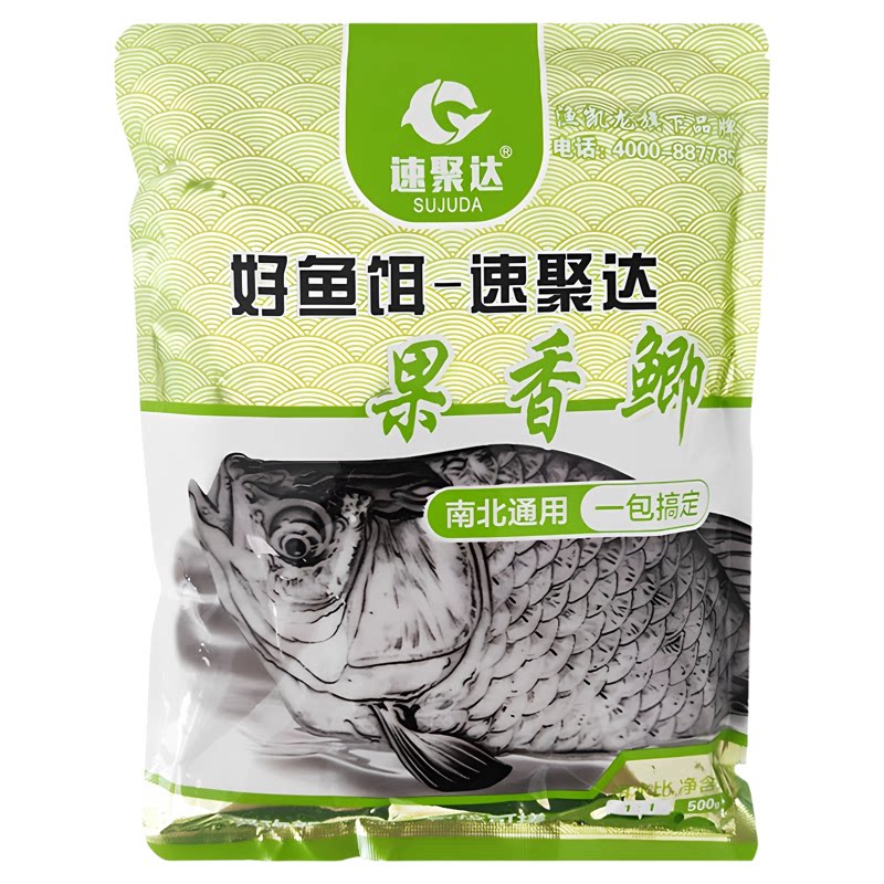 果香鲫饵料鲫鱼鲤鱼饵料野钓专用果酸奶香天热500g速聚达钓鱼窝料