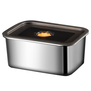 316不锈钢保鲜盒食品级密封盖长方形野餐便携盒储物冰箱收纳烤箱