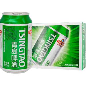 青岛啤酒8度罐啤冰纯330ml*24罐听罐麦香浓郁