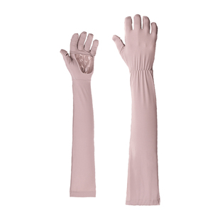 卡蒙骑车防滑遮手背防晒袖套女透气冰丝薄款护臂运动冰袖手套一体