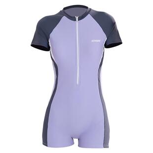 儿童连体泳衣女孩中大童带胸垫速干游泳衣初中生专业训练竞速泳装