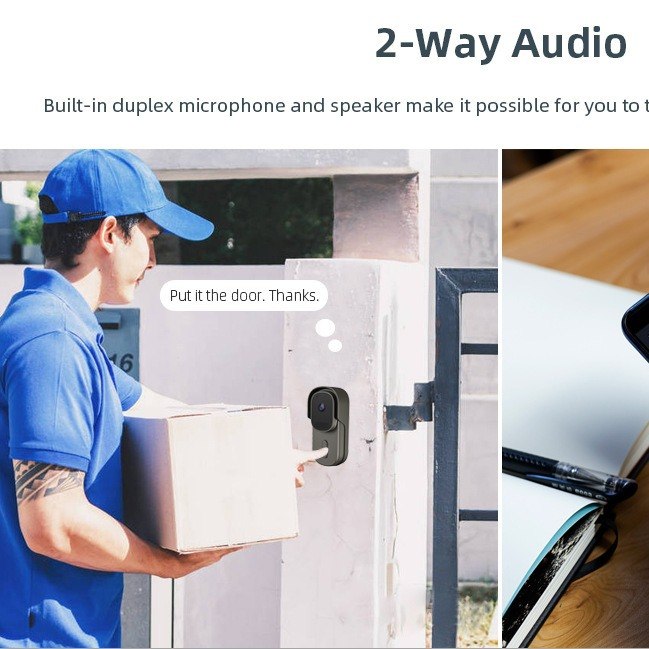 涂鸦wifi智能可视对讲智能跨境无线监控门铃家用低功耗门铃