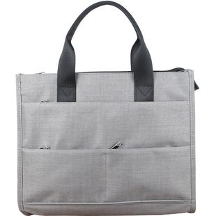 M/爱牧格手提包男包女公文包简约商务会议定制LOGO工作办公文件袋