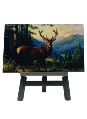 苔藓微景观造景木质油画画架摆件