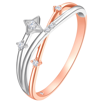 周大福SOINLOVE流星18K金戒指