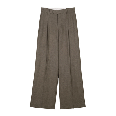 精仿羊毛高腰极地休闲西裤