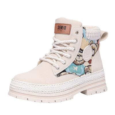 Semir2024新款冬季马丁靴棉鞋女