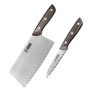 邓家刀菜刀大马士革钢刀切片刀水果刀67层刀具套装大足刀龙水厨刀