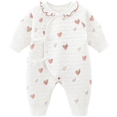 乖奇熊夹丝绵秋冬季娃娃领连体衣