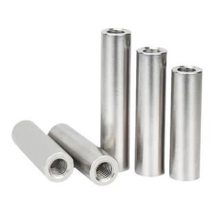 304不锈钢双头内螺纹圆柱销两头带孔支撑柱连接杆M3M4M5M6M8M10