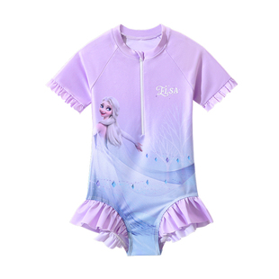 迪士尼儿童游泳衣温泉女童中小童连体宝宝泳衣2025新款婴幼儿泳衣