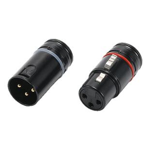 AVSSZ全金属直角弯卡侬公母头3芯短卡农XLR平衡话筒音响麦克插头