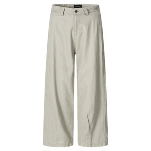 INKNOTS美式复古水洗折痕工装裤男女cleanfit宽松廓形直筒休闲裤