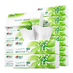 心相印净柔溶厕纸卫生间专用卫生纸巾L码4层15大包实惠可冲散抽纸