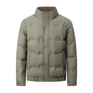 雅鹿男装立领羽绒服男冬季新款加厚保暖防寒白鸭绒中青年免洗外套